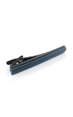 Italgem Stainless Steel Black and Blue Tie Bar TB24