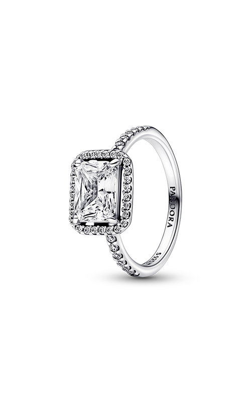 Rectangular Sparkling Halo Ring 192391C01-58