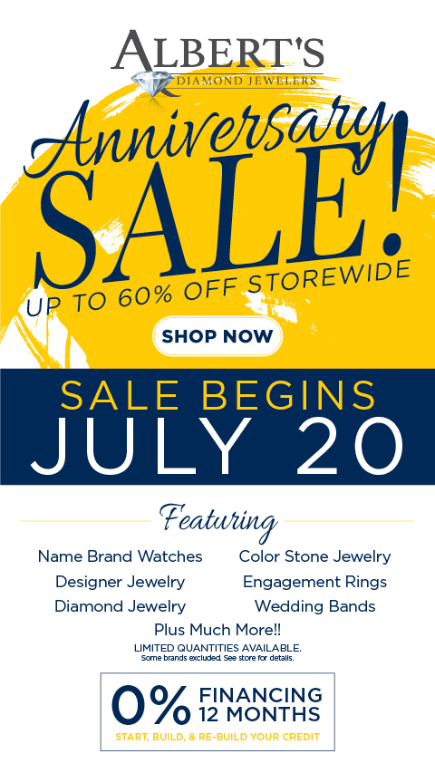 Albert's Anniversary Sale up to 60% off! Shop Now! Albert's Anniversary Sale up to 60% off! Shop Now!